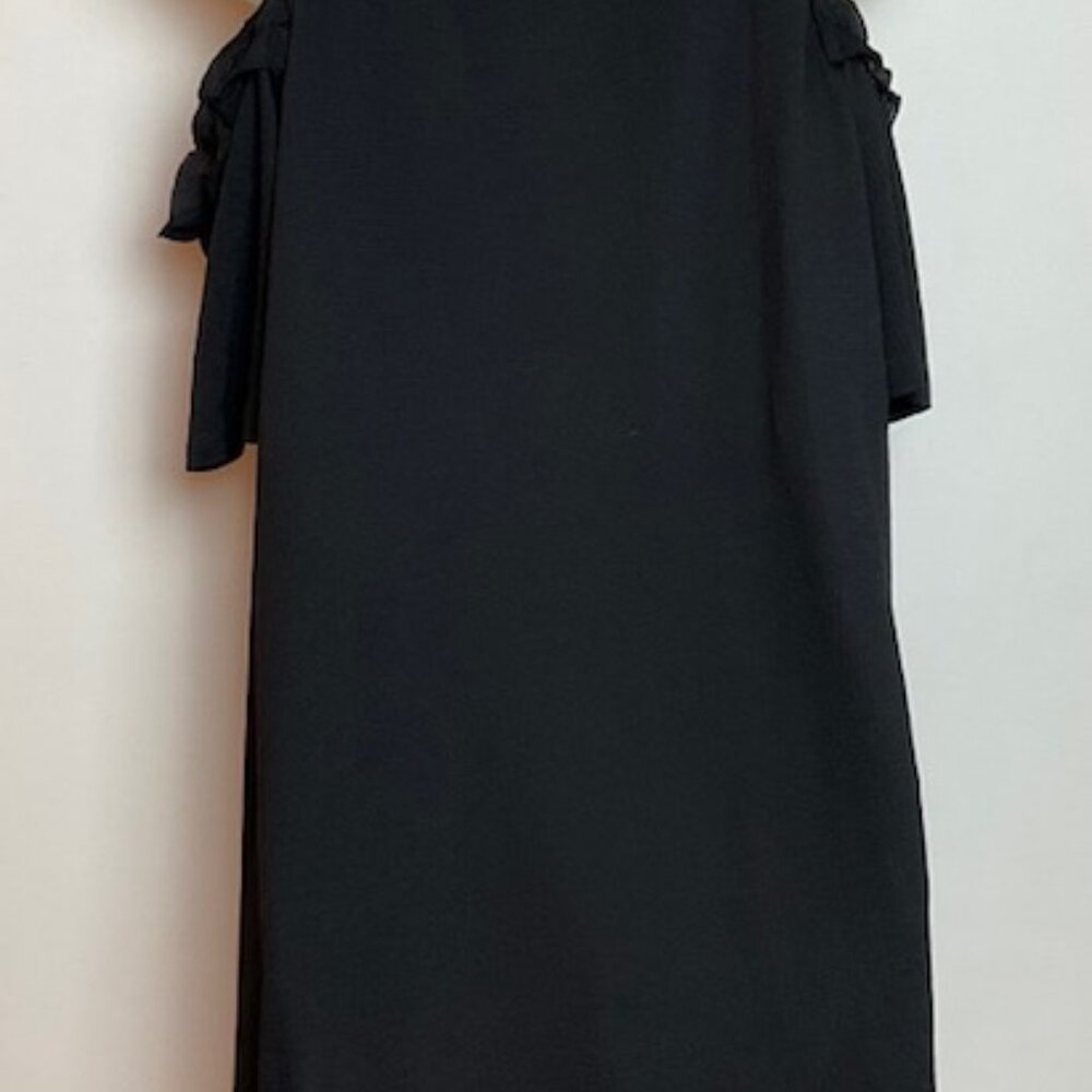 LC Lauren Conrad Exposed shoulder Sz PM Black Ruffle top *Closet Coupon Eligible - Picture 7 of 13